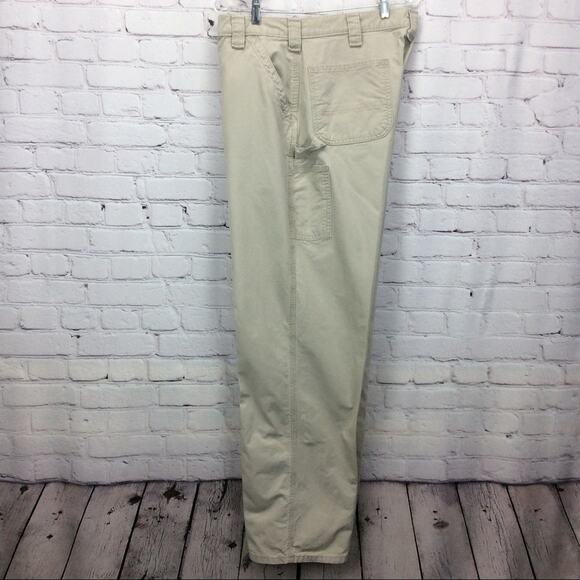 Carhartt Dungaree Fit Jeans Men's Size 38 Khaki/Tan Carpenter Workwear Outdoor - Picture 9 of 9